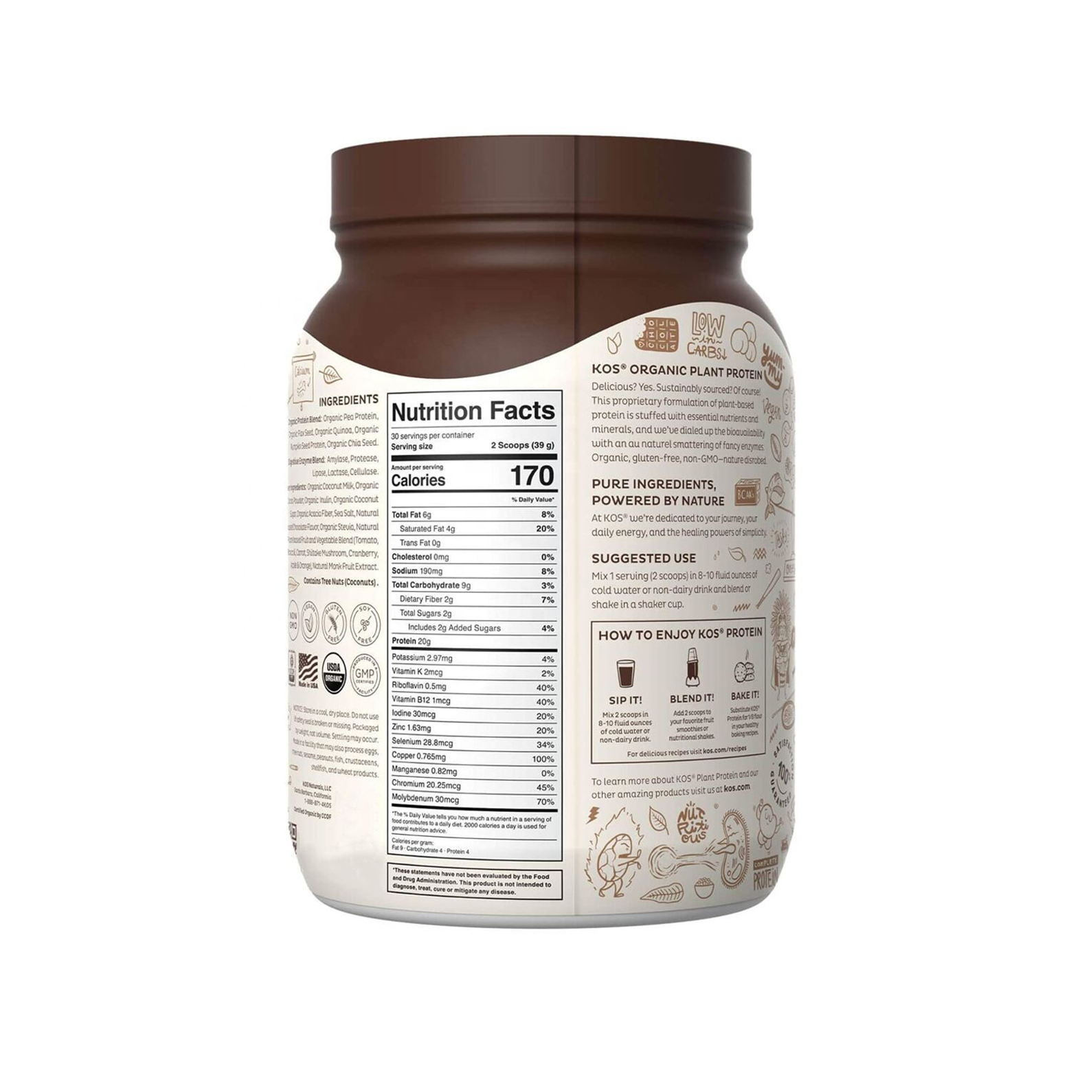 Factory Price Custom Formula Vegan Organic Plant-Based Chocolate Shake Multi Vitamin Protein Powder