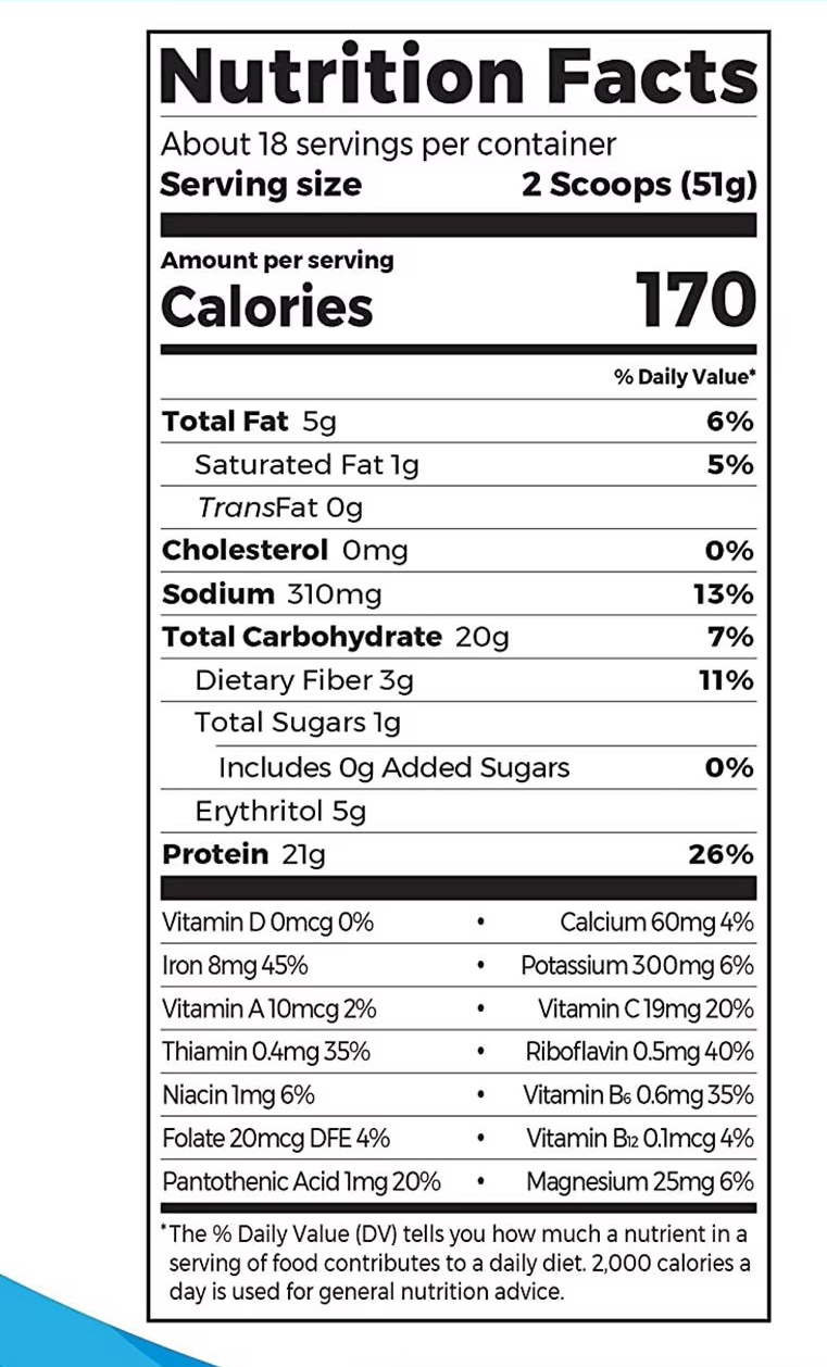Plant-Based Organic Greens Vegan Protein Powder Supplement Shake Drink on Sale Vitamins