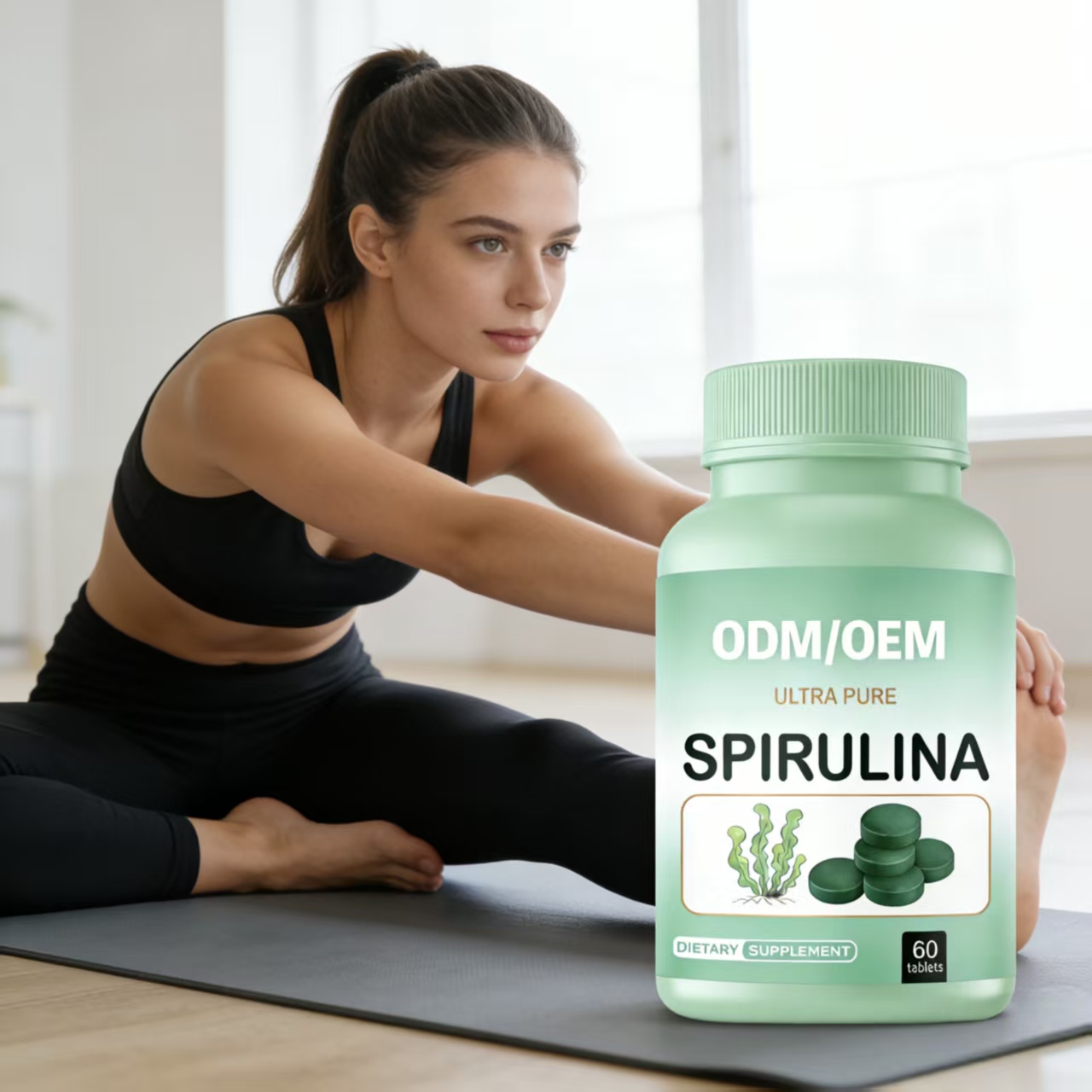 OEM/ODM Spirulina Tablets Premium Organic Algae Source Source Factory Wholesale Supply