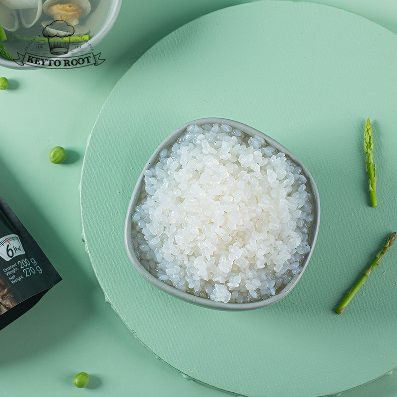 Factory Wholesale Low Carb Konjac White Rice Gluten-Free Ready-to-Eat Shirataki Instant Rice