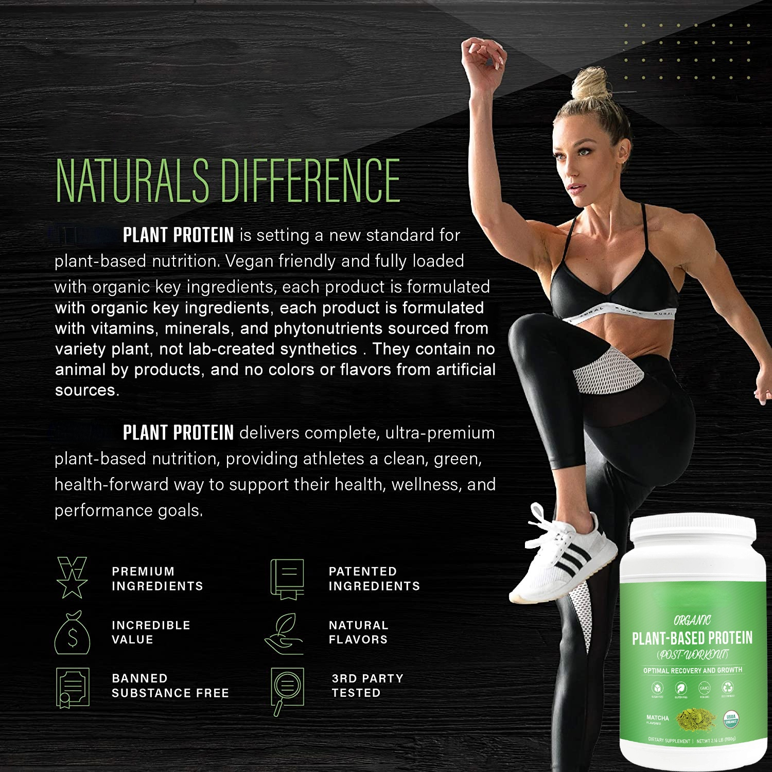 Organic Matcha Protein Powder Texture
