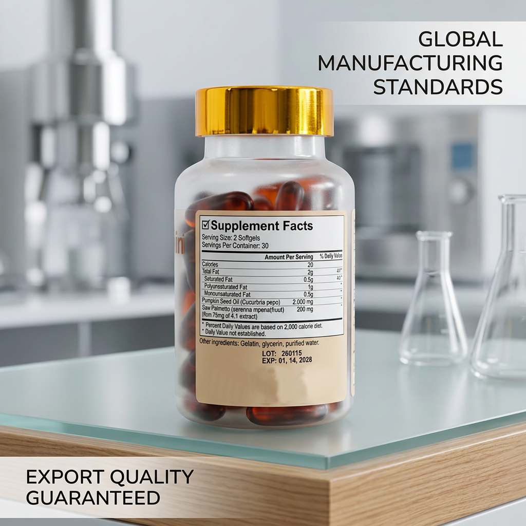 High Potency Pumpkin Seed Oil 1000mg Softgels ODM Private Label For Men's Health And Prostate Support OEM Factory Wholesale