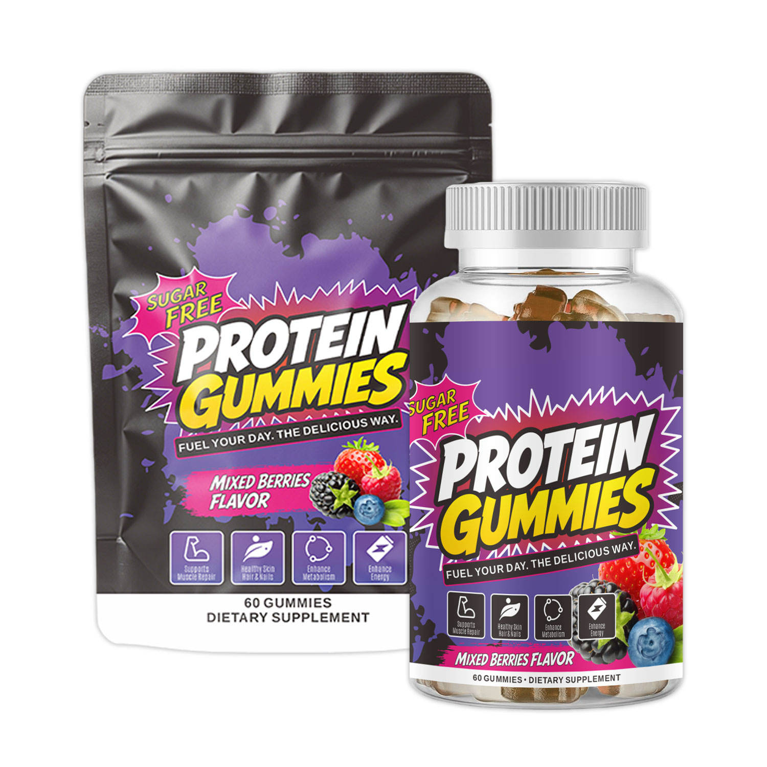 OLLI OEM Private Label Protein Gummy Bears Immune Boost Energy Whey Protein Gummies Dietary Supplement Whey Protein Gummies