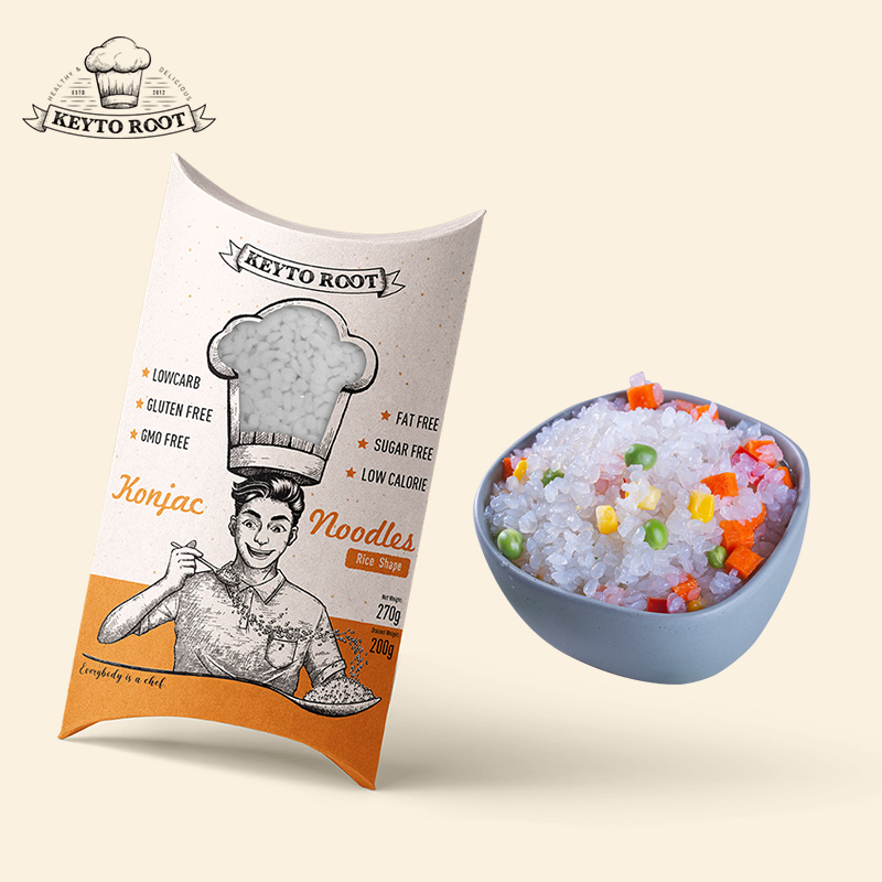 Factory Wholesale Low Carb Konjac White Rice Gluten-Free Ready-to-Eat Shirataki Instant Rice