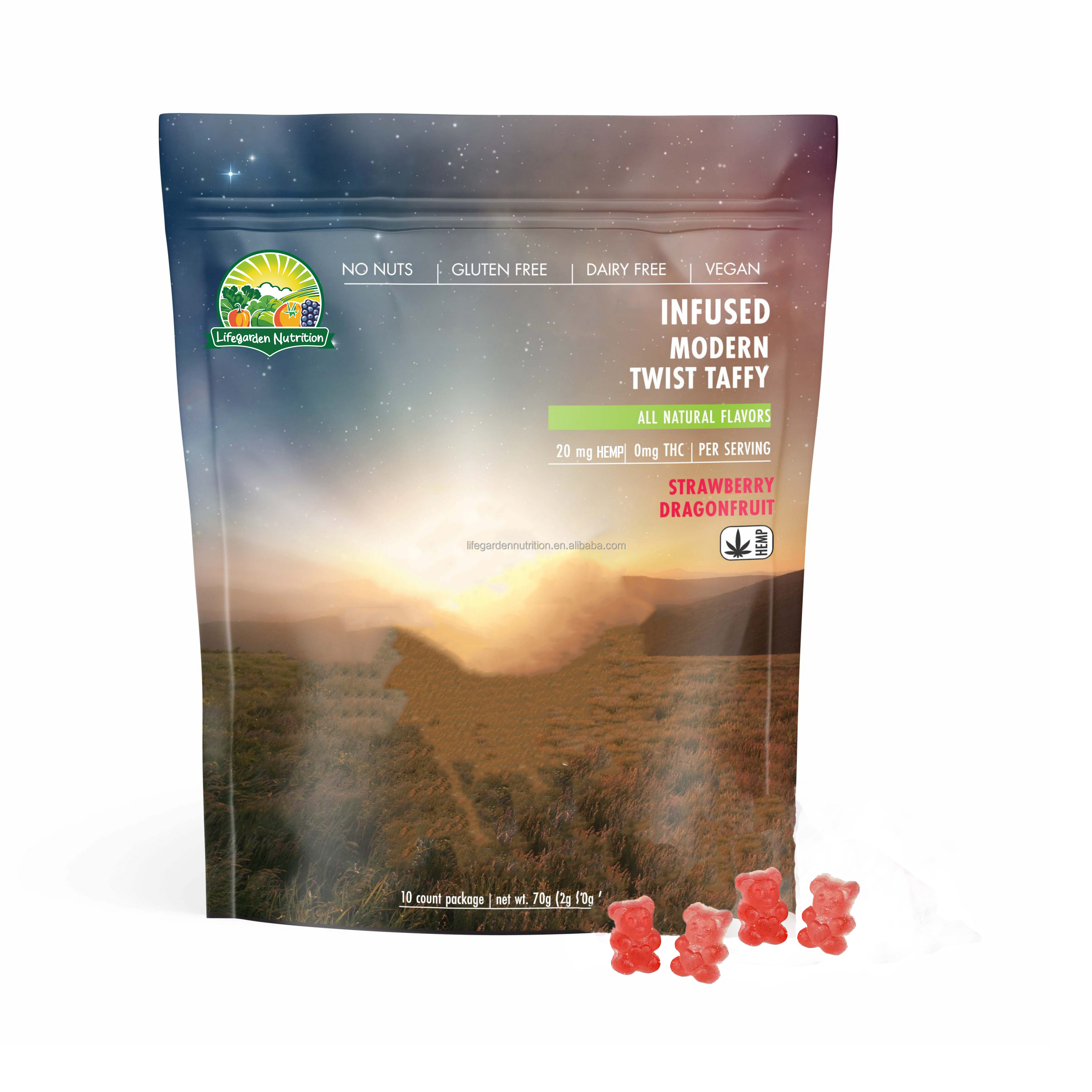 OEM Vegan Herbal Supplements Hemp Gummies Bear
