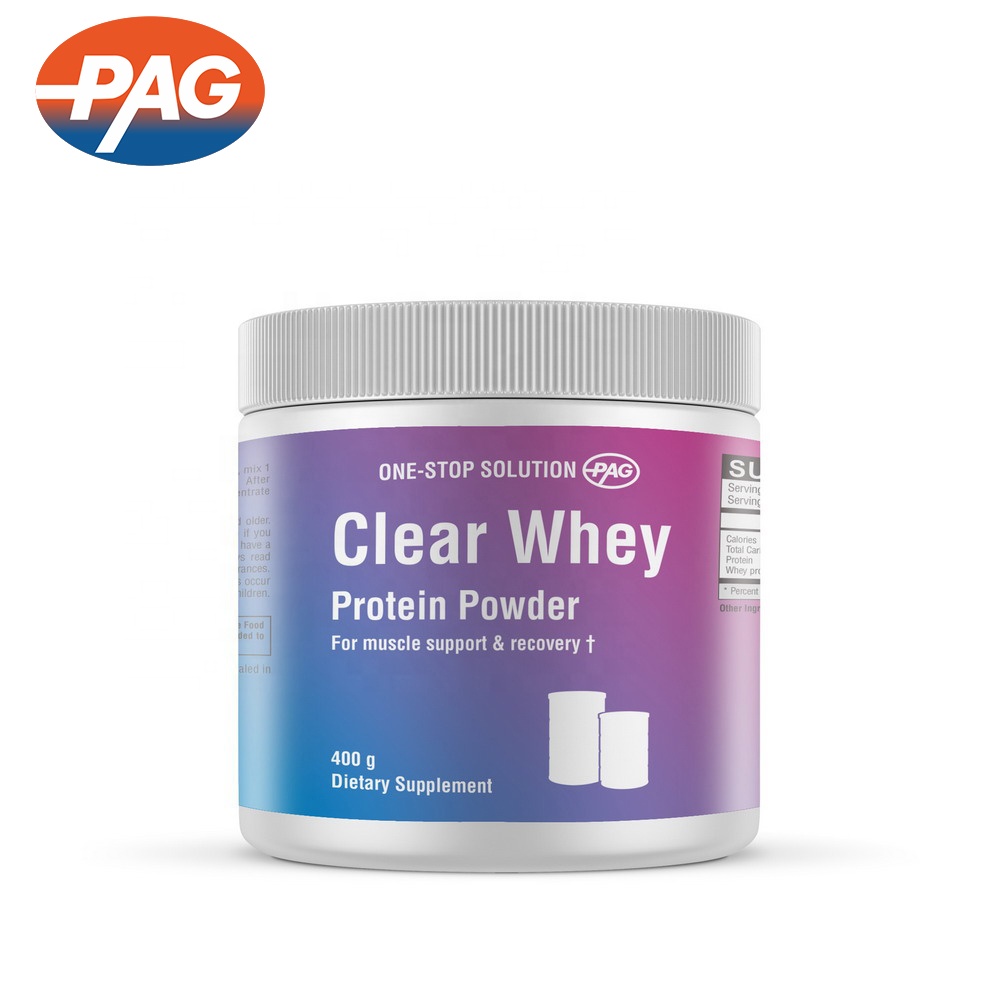 Private Label Made In Germany Sports Supplements Energy Booster Support 400G Clear Whey Protein Powder