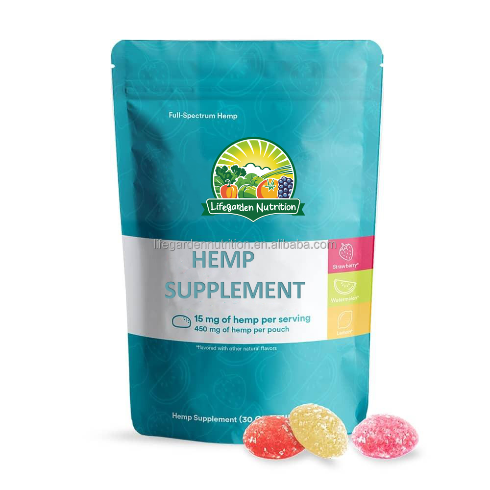 Nutritional Value &amp; Great Taste High Potency Fruity Gummy Bear With Hemp Oil Hemp Candy Supplements