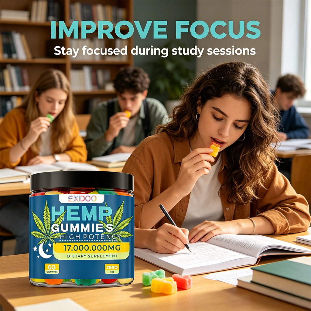 Private Label Hemp Extract Vitamin Gummies Bear For Adult Stress Relief Memory Improvement Sleep Support Energy