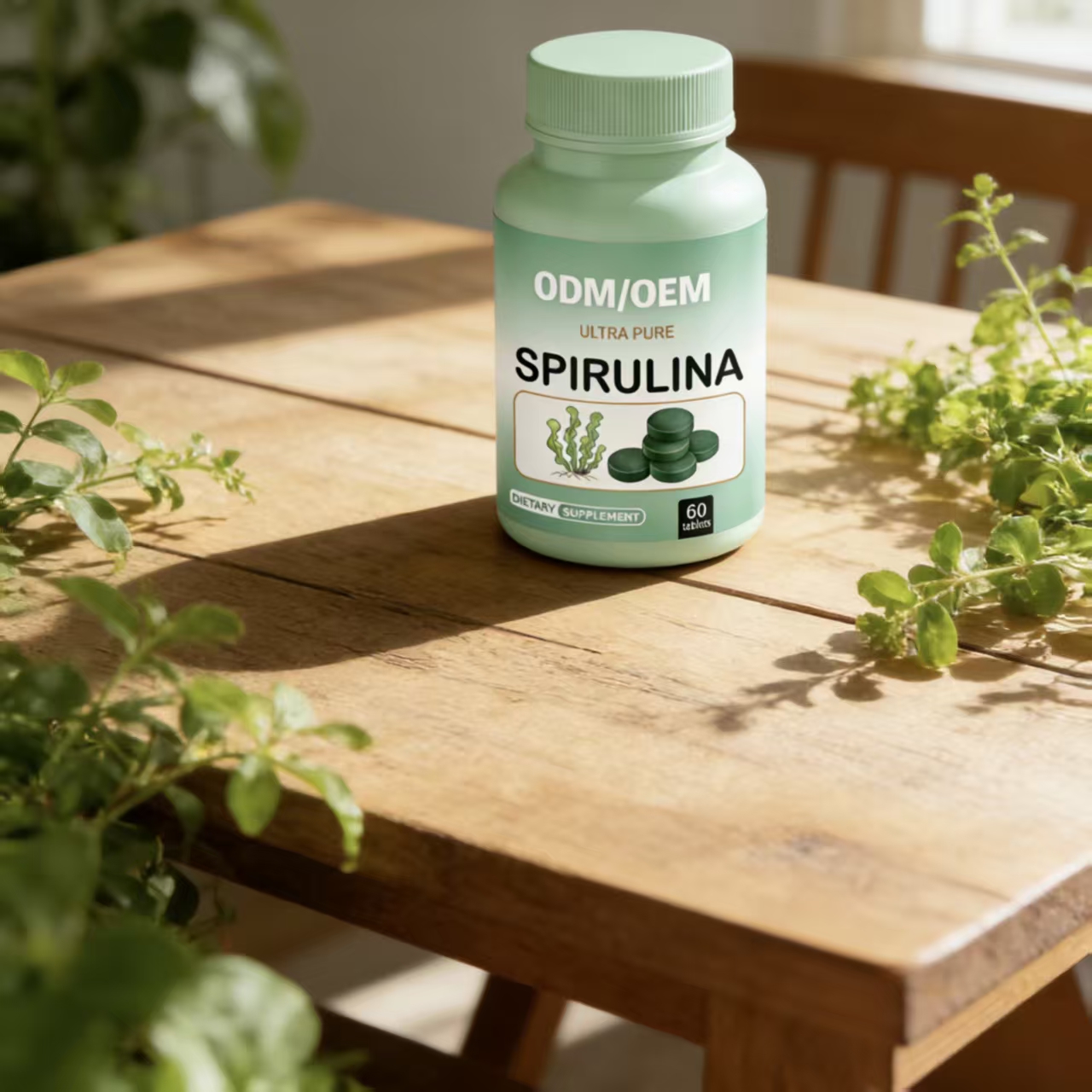 OEM/ODM Spirulina Tablets Premium Organic Algae Source Source Factory Wholesale Supply