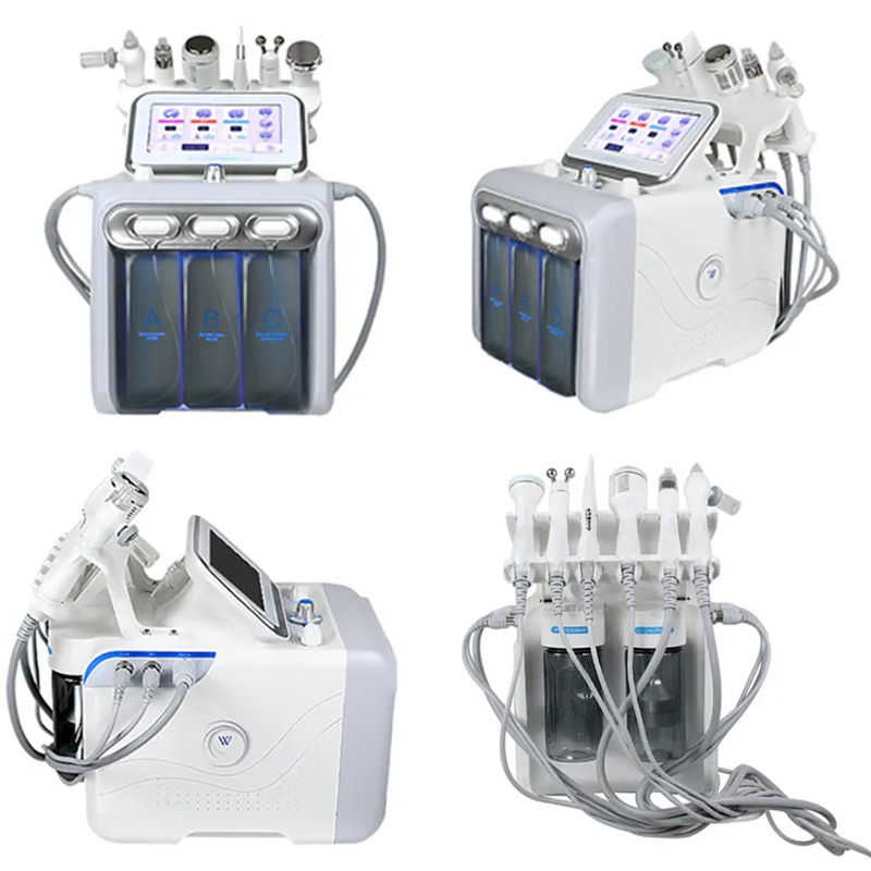 Top Quality 6 in 1 Small Bubble Hydrogen Oxygen Jet Dermabrasion Hydro Aqua Peeling Beauty Face Equipment Salon Facial Machine