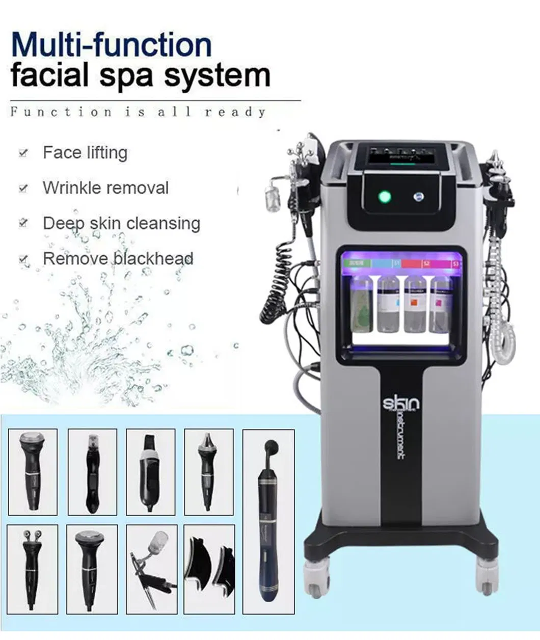 9 in 1 Aqua Skin Care Device Multifunction Facial Care Face Lifting Ultrasound Beauty Machine