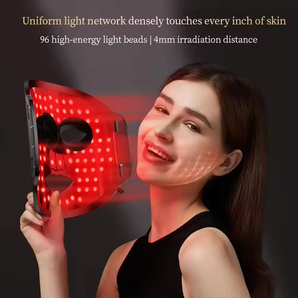 Wholesale Electric Wireless 7 Color LED Mask Light Therapy Tighten Skin Care Facial Beauty Massager Device