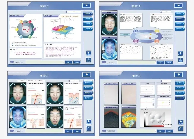 Facial Scanner Skin Test Analyzer Skin Analyzer Camera 3D Mni Digital Skin Analyzer Visia Skin Analysis Machine for Sale