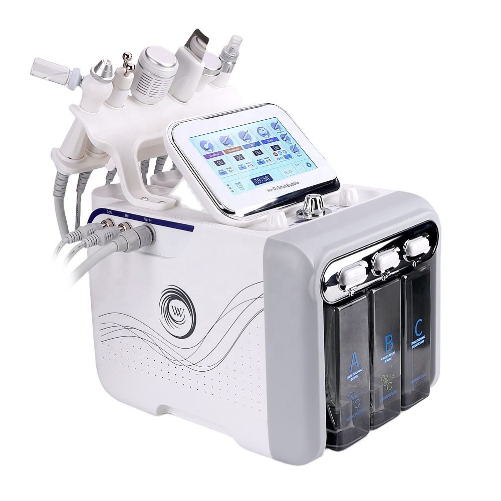 US Plug Multi-Voltage Hydra Dermabrasion Machine For Beauty Salons 6-in-1 Oxygen Jet Facial Skin Tightening &amp; Hydration