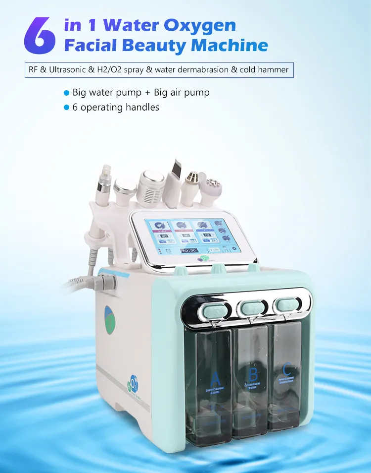 Portable 6 in 1 Skin Care Beauty Hydrodermabrasion Hydra Beauty Facial Machine Professional