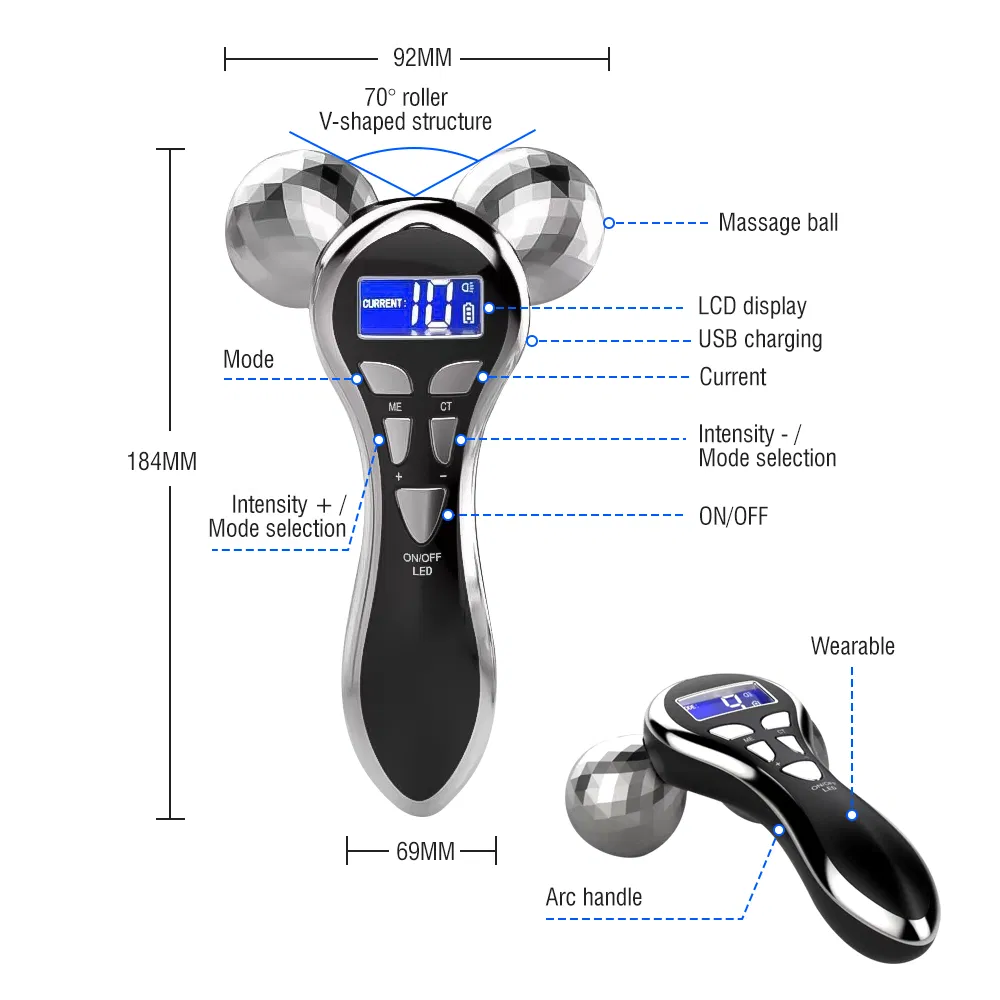 EMS Microcurrent 4D Massager Galvanic SPA Beauty Machine