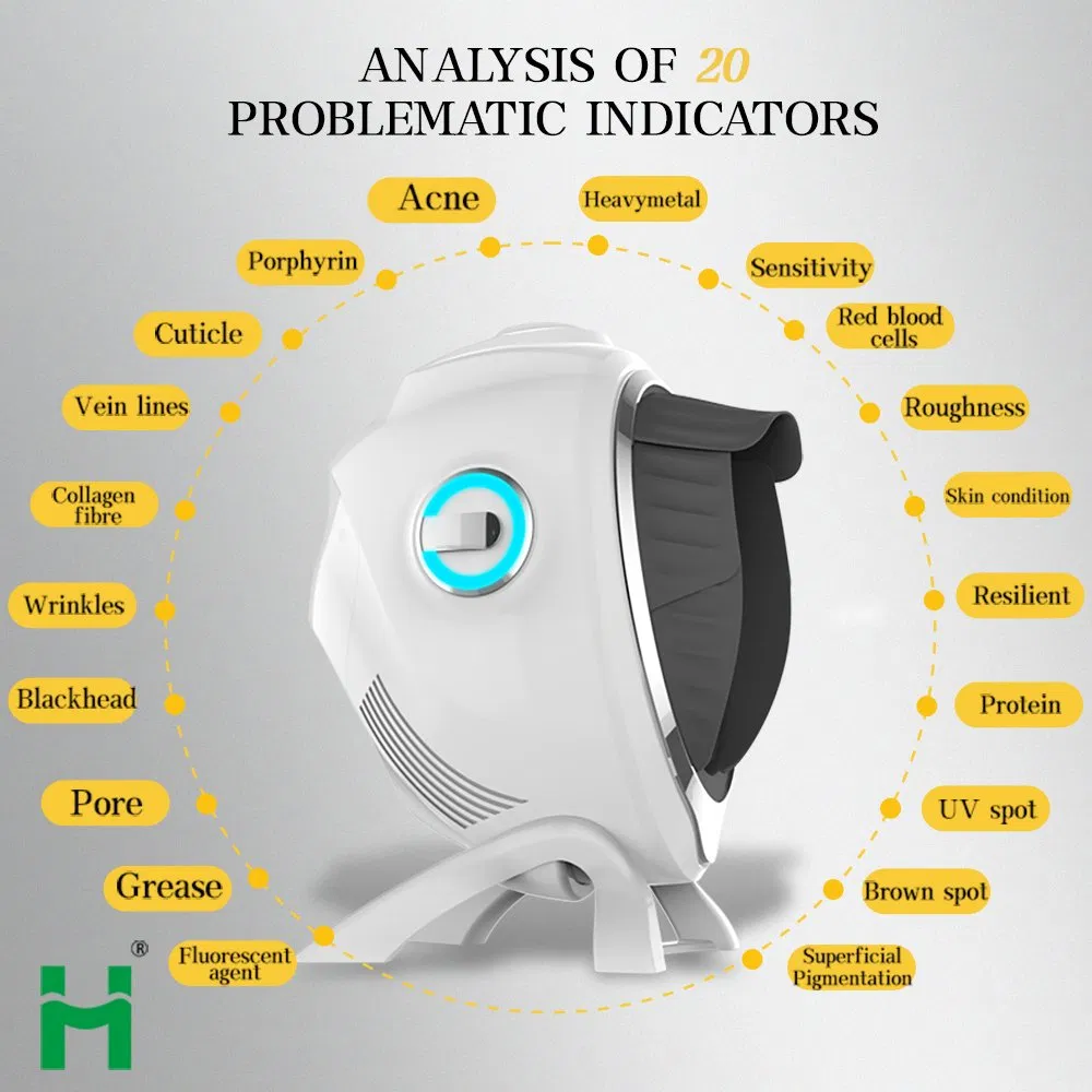 3D AI Skin Analysis Machine Facial Skin Analyzer Scanner 9 Spectrum Digital Analyzer Face Analysis Machine for Beauty Salon