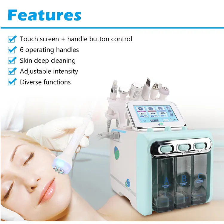 Portable 6 in 1 Skin Care Beauty Hydrodermabrasion Hydra Beauty Facial Machine Professional