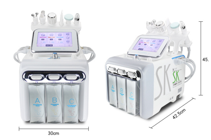 US Plug Multi-Voltage Hydra Dermabrasion Machine For Beauty Salons 6-in-1 Oxygen Jet Facial Skin Tightening &amp; Hydration