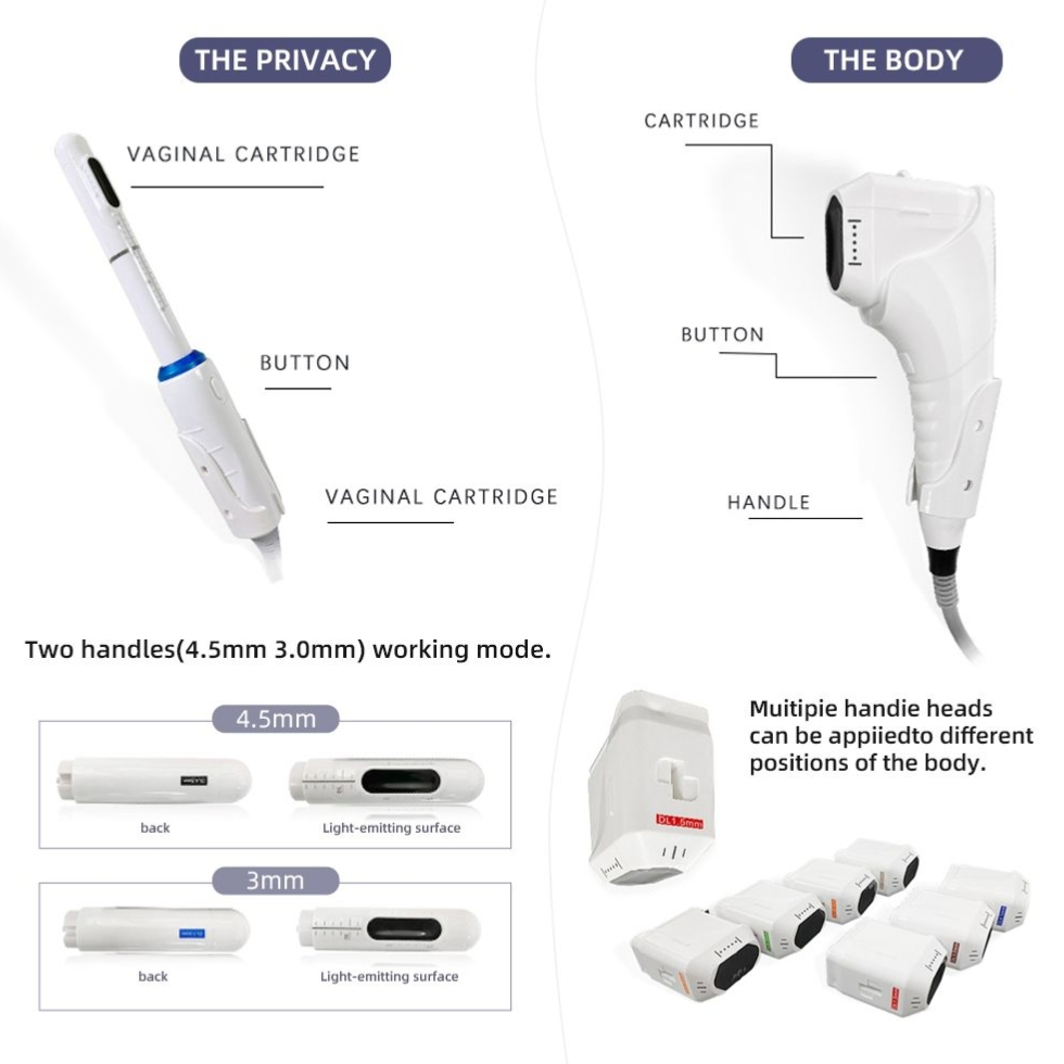 Vagina Tighten High Intensity Focused Ultrasound Machine Hifu 2 in 1 Machine Hifu Facial Vagina Ultrasonic Anti-Aging