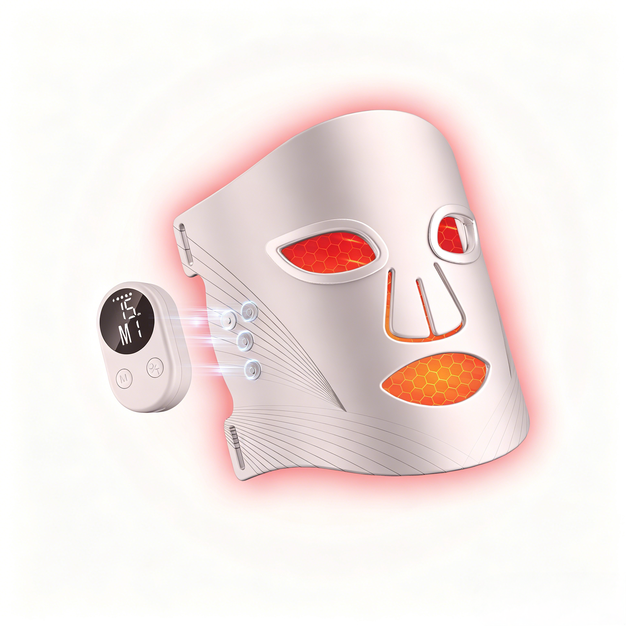 Customizable Wireless Magnetic LED Facial Care Mask Red Light Therapy For The Face Machine