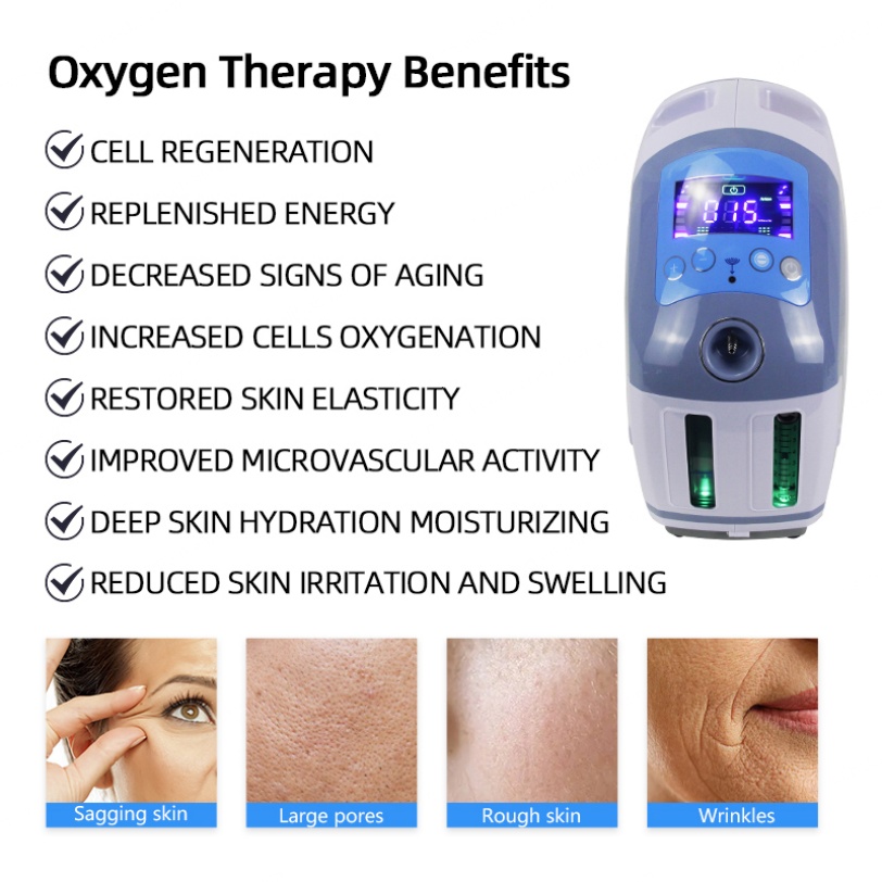 Multifunction Face Rejuvenation Oxygen Spray Therapy Oxygen Jet Facial Machine LS0110