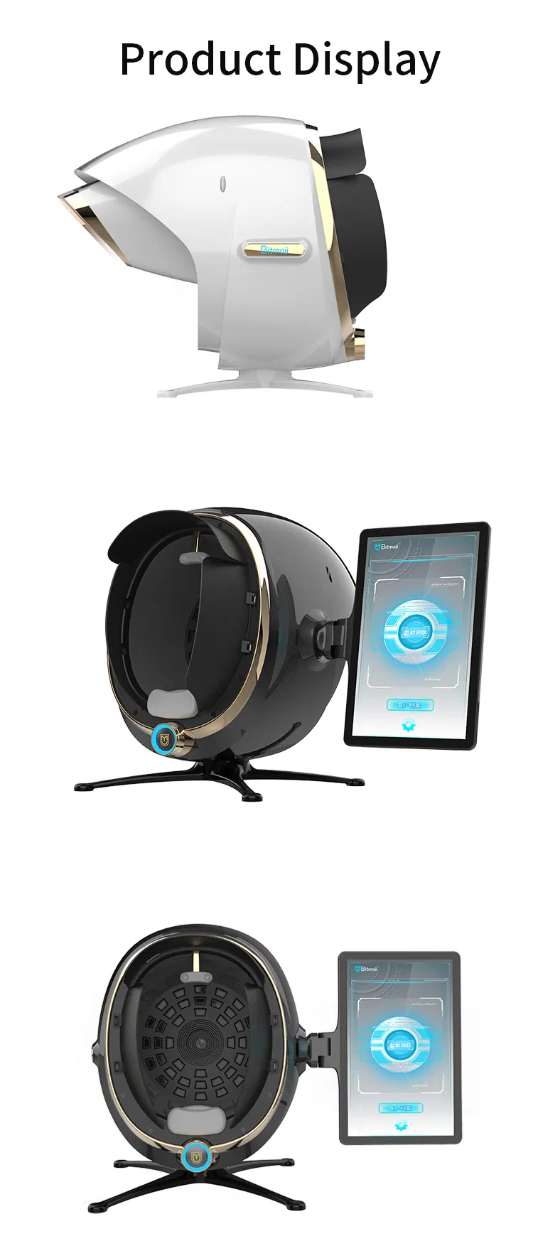 8in1 Ai Intelligence Skin Analyzer Face Analysis Facial Machine with Pad