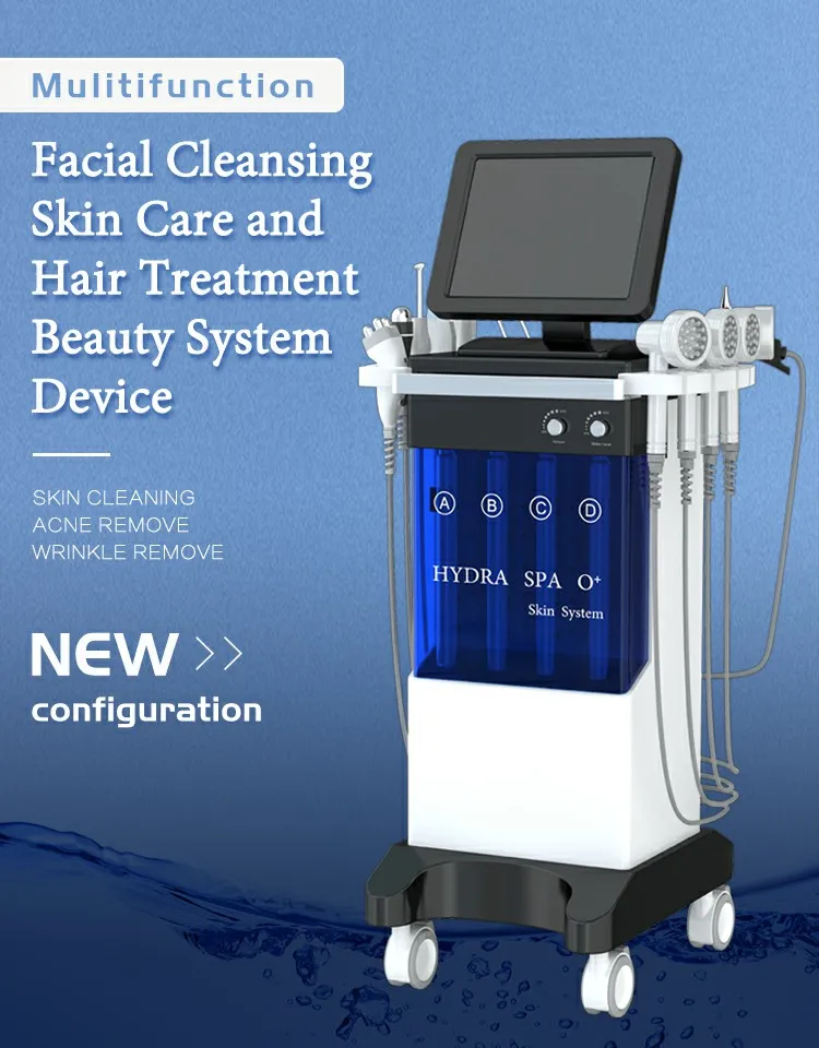 Multi-Functional RF Facial Beauty Instrument Diamond Dermabrasion Skin Whitening Deep Cleaning Salon Machine