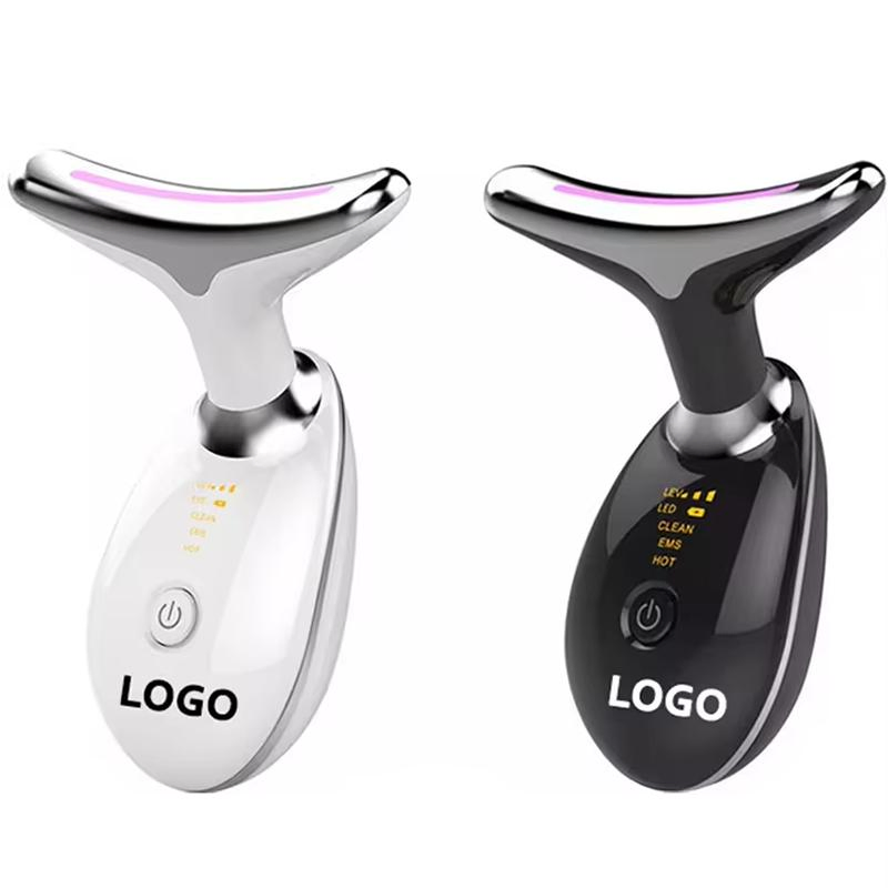Photon Device Skin Care Electric Anti-Wrinkle Facial Neck Massage Machine Face Lifting Neck Beauty LED EMS