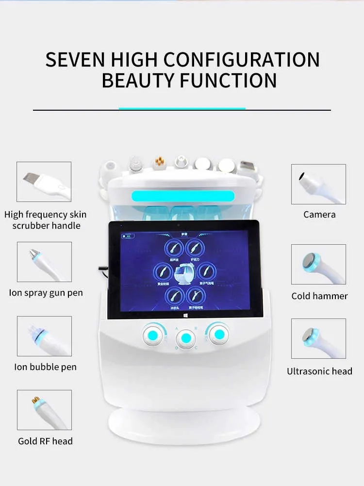 Factory Price 7 in 1 Smart Ice Blue Plus Hydra Oxygen Facial Machine