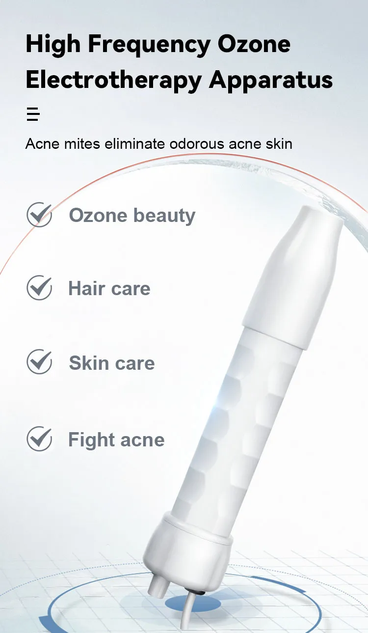 Portable Beauty Equipment High Frequency Skin Therapy Wand Facial Machine
