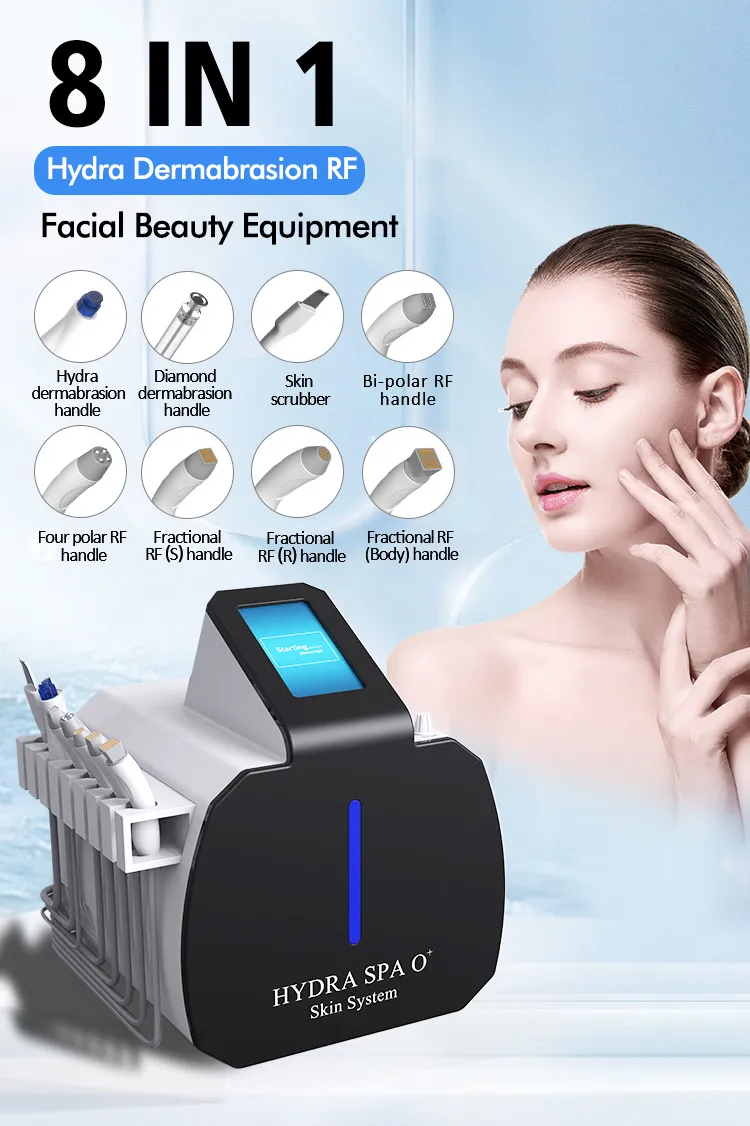8 in 1 Anti-Aging Hydra Beauty Facial Skin Care Bio RF Face Lifting Skin Tightening Machine