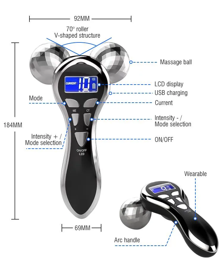 Product Structure EMS Microcurrent 4D Massager