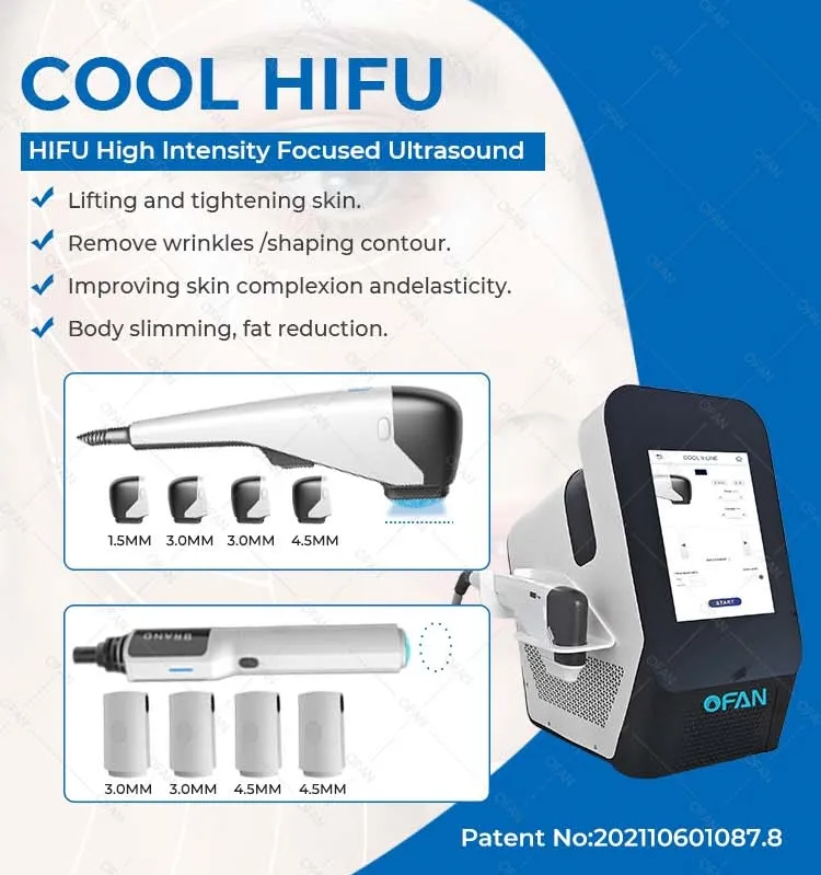 Technology COOL HIFU Machine Skin Tighten Anti-wrinkle Circular Operation Ultrasound Equipment