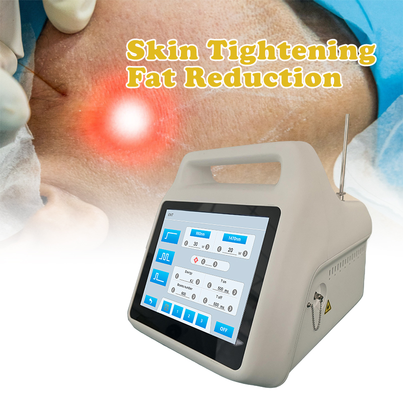Portable 30+20W 980 1470 Diode Laser Belly Fat Removal Facial Lifting Endo Lifting Lipolysis Liposuction Endolaser Machine