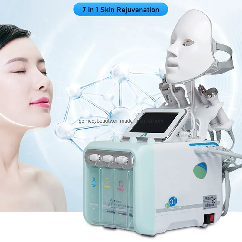7 in 1 Jet Peel Oxygen Jet System 6-Polar RF Aqua Peel Hydra Dermabrasion Oxygen Facial Machine