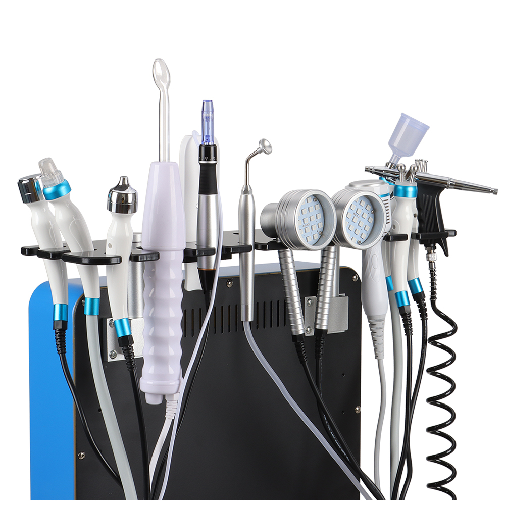 Hydrodermabrasion H2o2 Hydro Peeling Hydra Dermabrasion Standing Facial Machine Aqua Salon Face Lifting Machine White Black 14