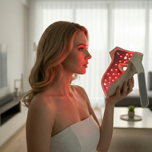 Red Light Therapy Mask Soft Liquid Silicone 30mW/cm Photon Therapy LED Face Mask With Wireless Control 3 Modes Home Use