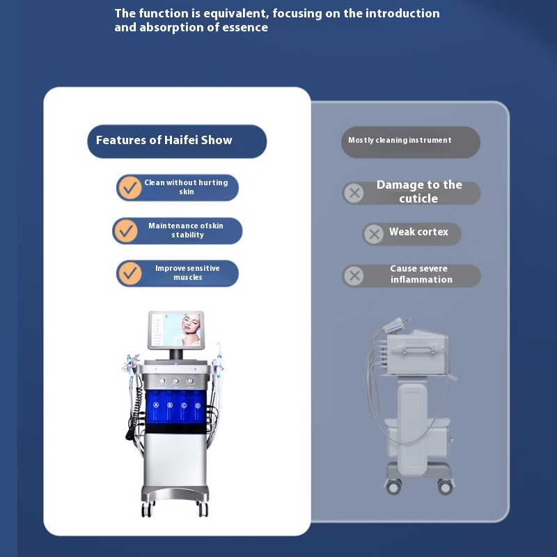 14-in-1 Oxigen Facial Machine Multifunctional Beauty Equipment Large Small Bubble Hydrogen Jet Peel Facial Machine