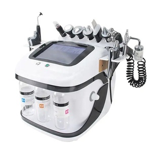 Black Pearl 10 in 1 Deep Cleaning RF Ultrasonic Oxygen Bubble Hydradermabrasion Machine for Anti Aging