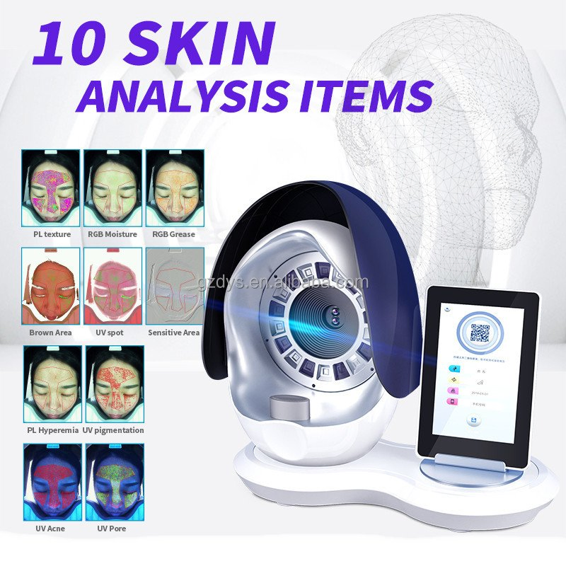 Beauty Salon WiFi Facial Skin Analyser Face Scanner Skin Detector UV 10 Spectrum Skin Analysis Machine