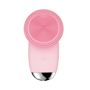 Customized Ultrasonic Vibration Facial Cleanser Multifunctional Electric Silicone Artifact LED Cleaning Face Cleaning Brush