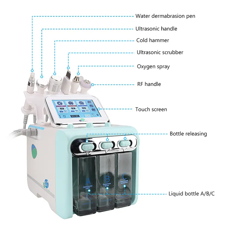 Portable 6 in 1 Skin Care Beauty Hydrodermabrasion Hydra Beauty Facial Machine Professional