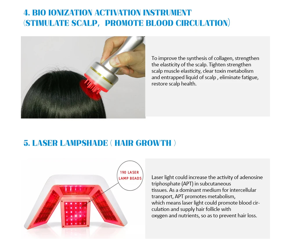Portable Hair Growth Electric Scalp Stimulator Facial Care Beauty Hair Loss Treatment Machine