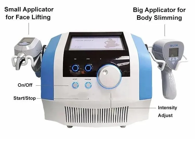 Portable RF Slimming Machine Ultrasound RF Cellulite Removal Wrinkle Removal Face Lift 2 Handles Ultra 360 Facial Machine