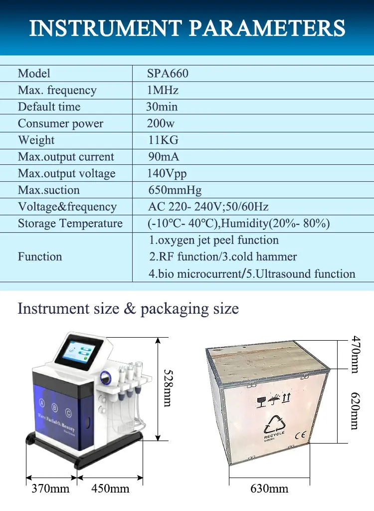 Korean Skin Care Beauty Facial Beauty Machine Details