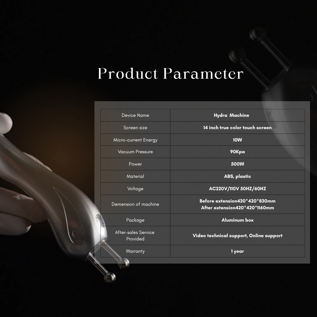 Salon-Grade Hydra Skin Refiner Equipment US Plug Hydrodermabrasion Facials and Hydra Peel Machine