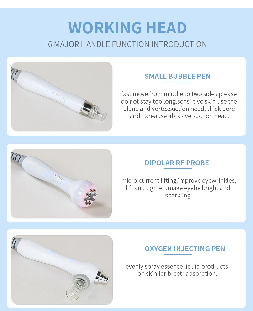 Hydra Facial Machine Handle Details