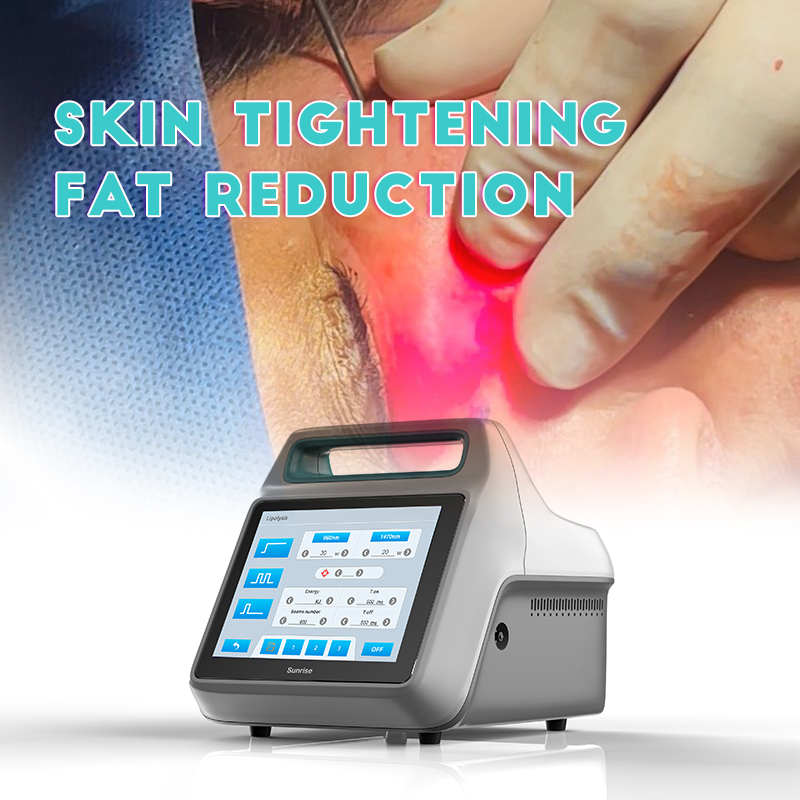 Portable 30+20W 980 1470 Diode Laser Belly Fat Removal Facial Lifting Endo Lifting Lipolysis Liposuction Endolaser Machine
