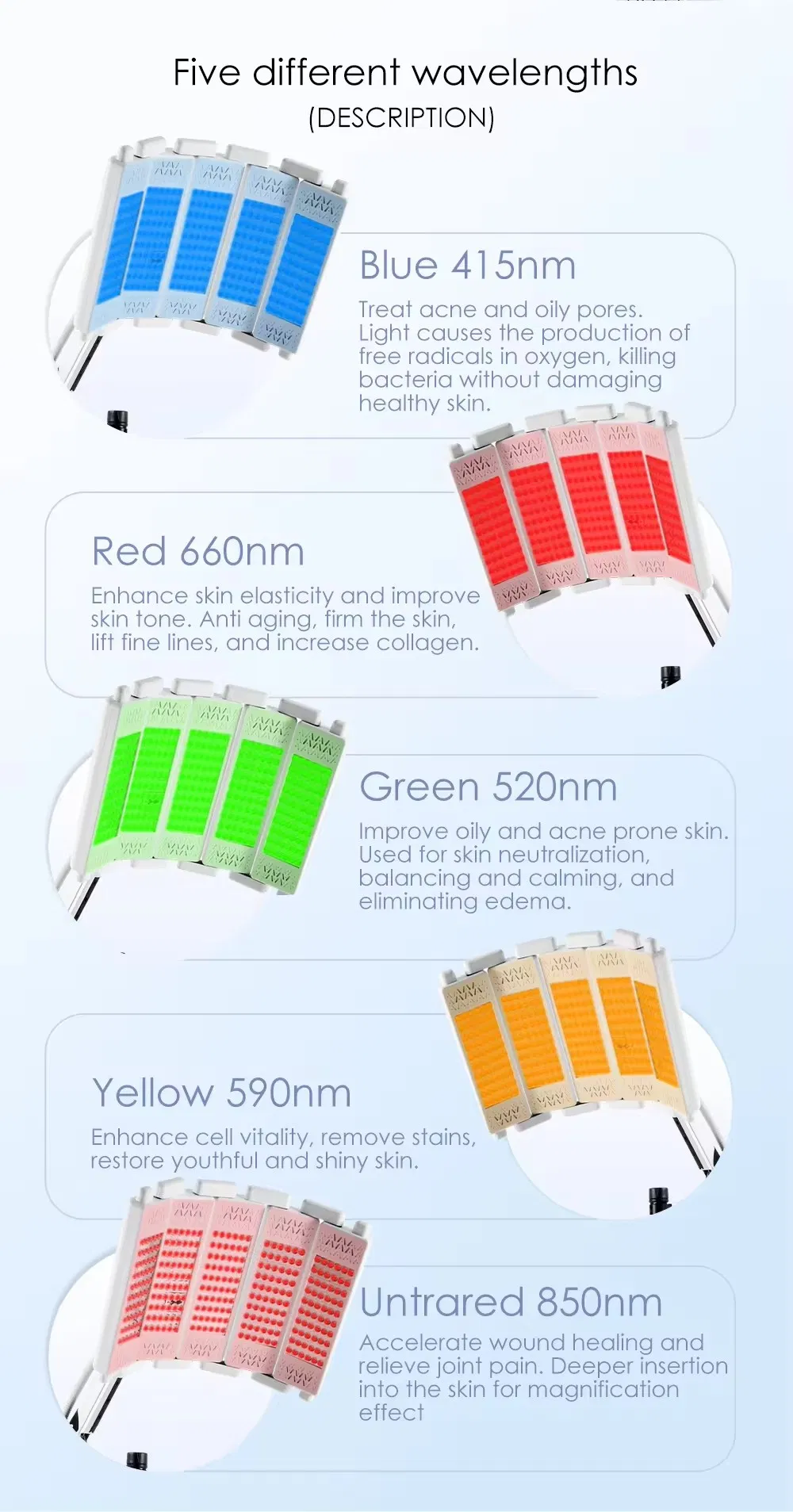 SPA Facial Equipment Skin Rejuvenation PDT LED Face Light Therapy Machine Red Light Therapy for Skin Care Beauty Machine